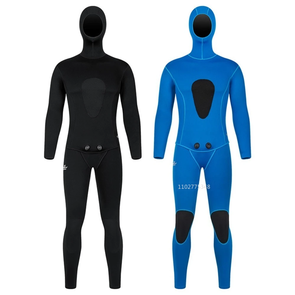 Spearfishing Wetsuit Men 3mm Neoprene Surf Suit Hooded Super Stretch Hunting Snorkel Scuba Cool Water Freediving Diving Suit