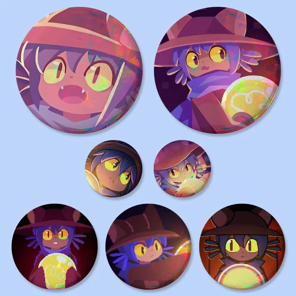 1 pièce Badge bouton rond créatif Niko Oneshot Anime, accessoires de décoration pour sac, cadeaux pour fans et amis