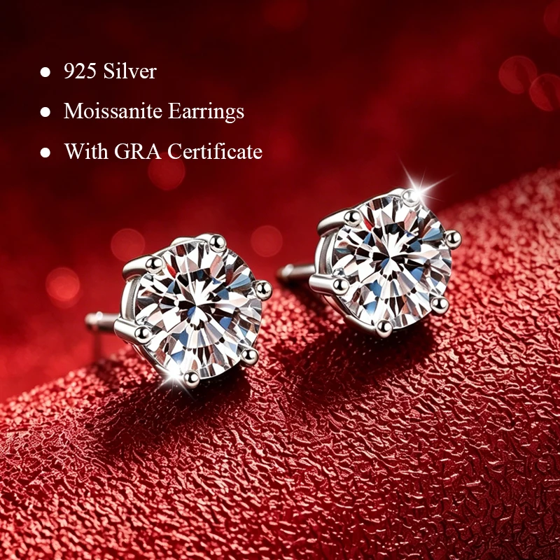 Thumbnail 3 - #77 Latest Moissanite Stud Earrings Offers