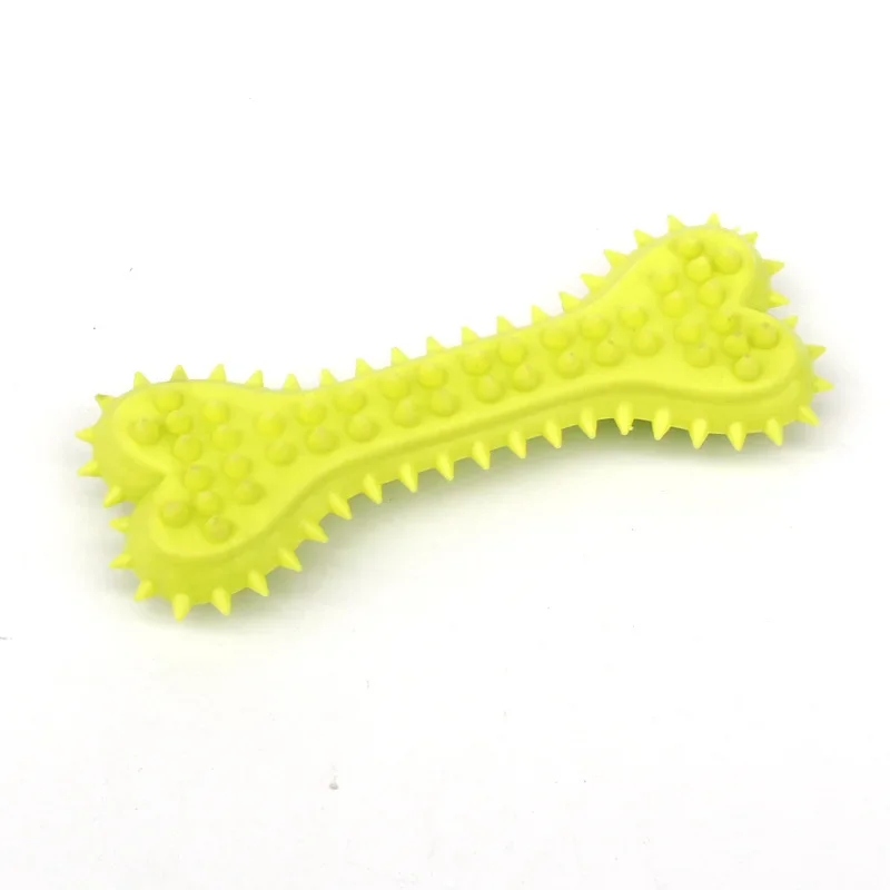 1PC Pet Chew Toy Soft Rubber Bite-resistance Bone Shape Teeth Grinding Chewing Toys for Small Dogs Training Pet Supplies
