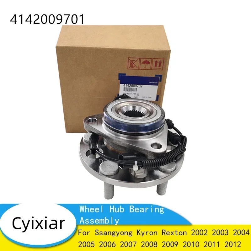 Conjunto de cojinete de cubo de rueda delantera ABS para Ssangyong Kyron Rexton2002 2003 2004 2005 2006 2007 2008 2009 2010 2011 2012 4142009701