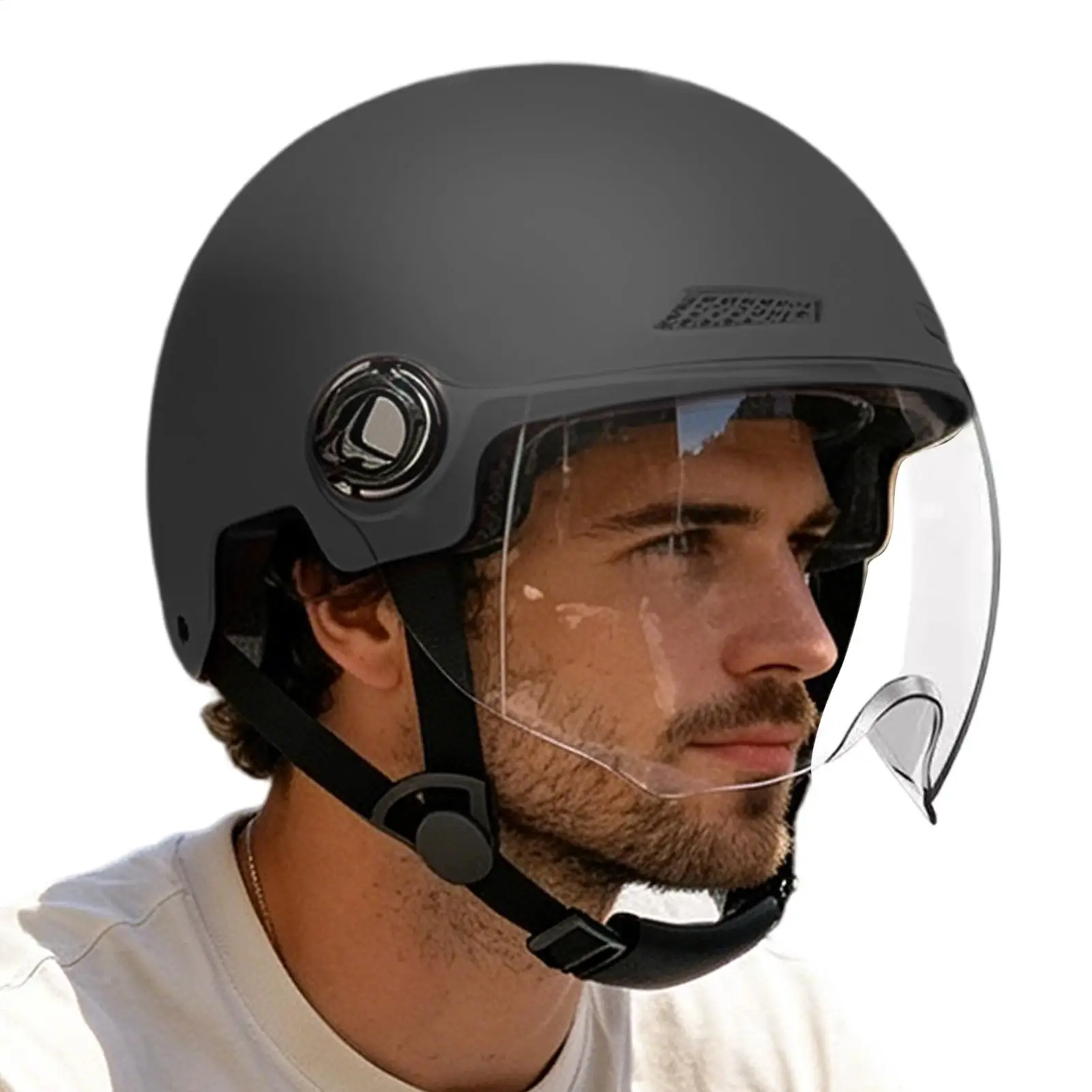 

E Bike Helmet With Removable Visor Adjustable Breathable Unisex Bicycle Helmet Shield For Urban Ride Outdoor Cycling