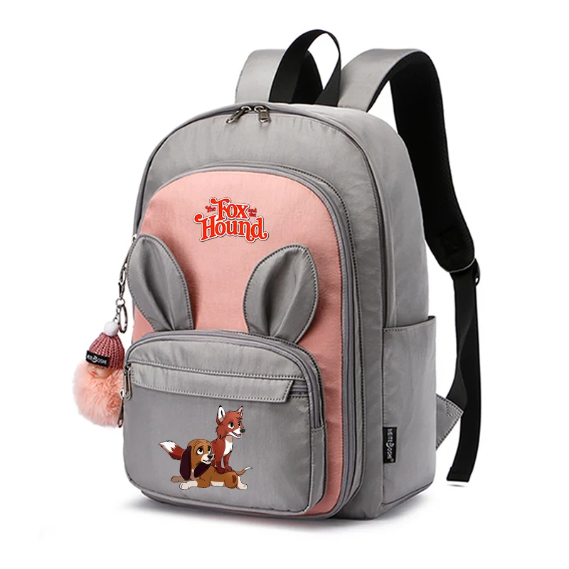 

Fox and Hound Kids Backpack For Girls Boys Waterproof Backpacks Children Orthopedics Rabbit Ears School Bags Travel Mochila