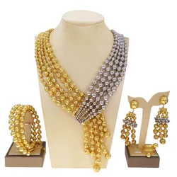 Yulaili New Arrival Gold Plated Jewelry Sets for WomenBeads Design Wedding Party Gift Ladies Accessories Free Shipping