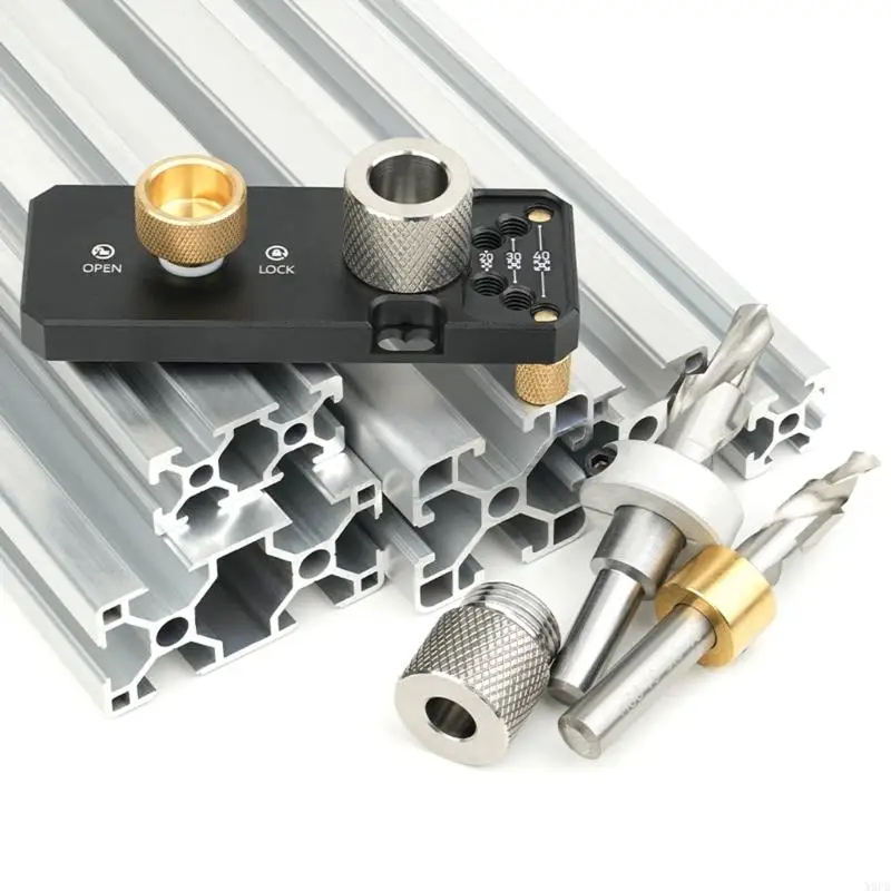 X9FA Precisions Hole Tool untuk Profil Ekstrusi Aluminium Bor Jig Drill