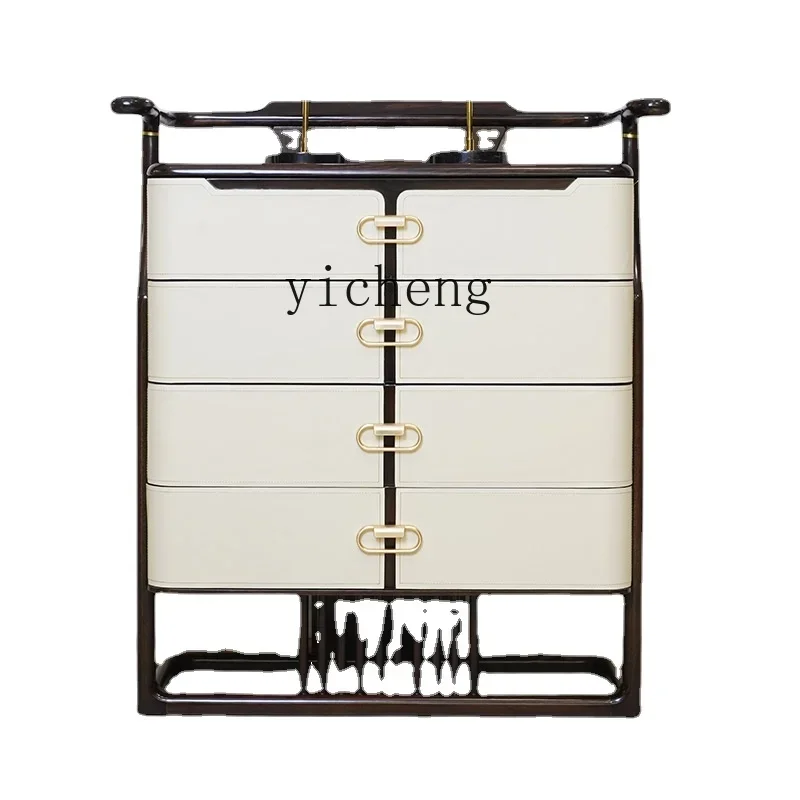 Ugyen Wood Light Luxury New Chinese Style Chest of Drawers Multi-Functional Storage Locker Simple