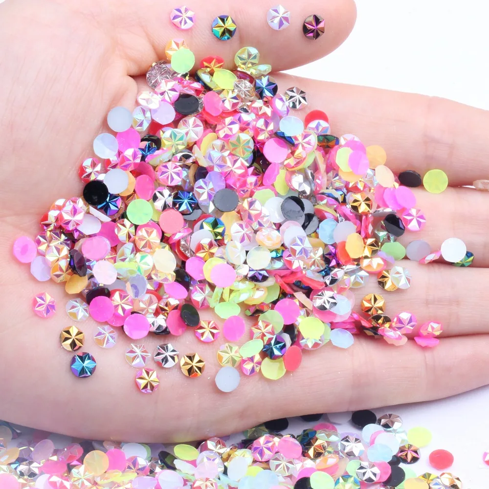 

New Resin Jelly Diamond Ice Flower Jelly 5mm Nail Art Diamond DIY Accessories Clothing Shoes Bags Accessories