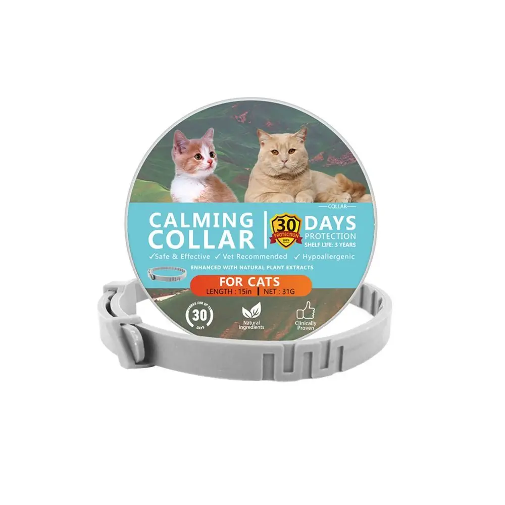 

Portable 38cm/63.5cm Pet Calming Collar TPR Adjustable Dog Cat Waterproof Reduction Pacify Pet Supplies Cats