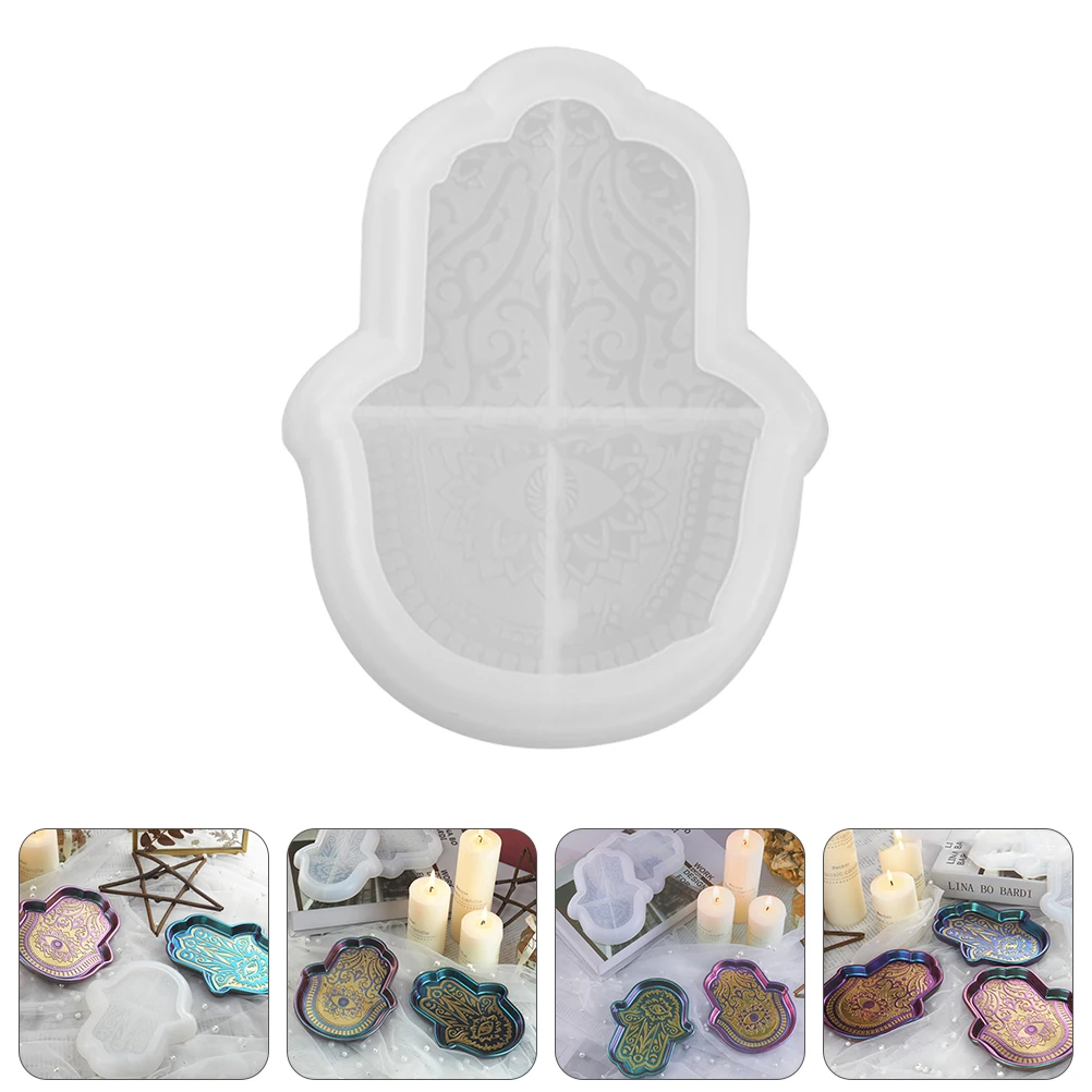 

Resin Palm Dish Mold Epoxy Small Plate Soap Box Home Ornament Silicone Tray Molds DIY Craft Jewelry Accessories Easy Clean
