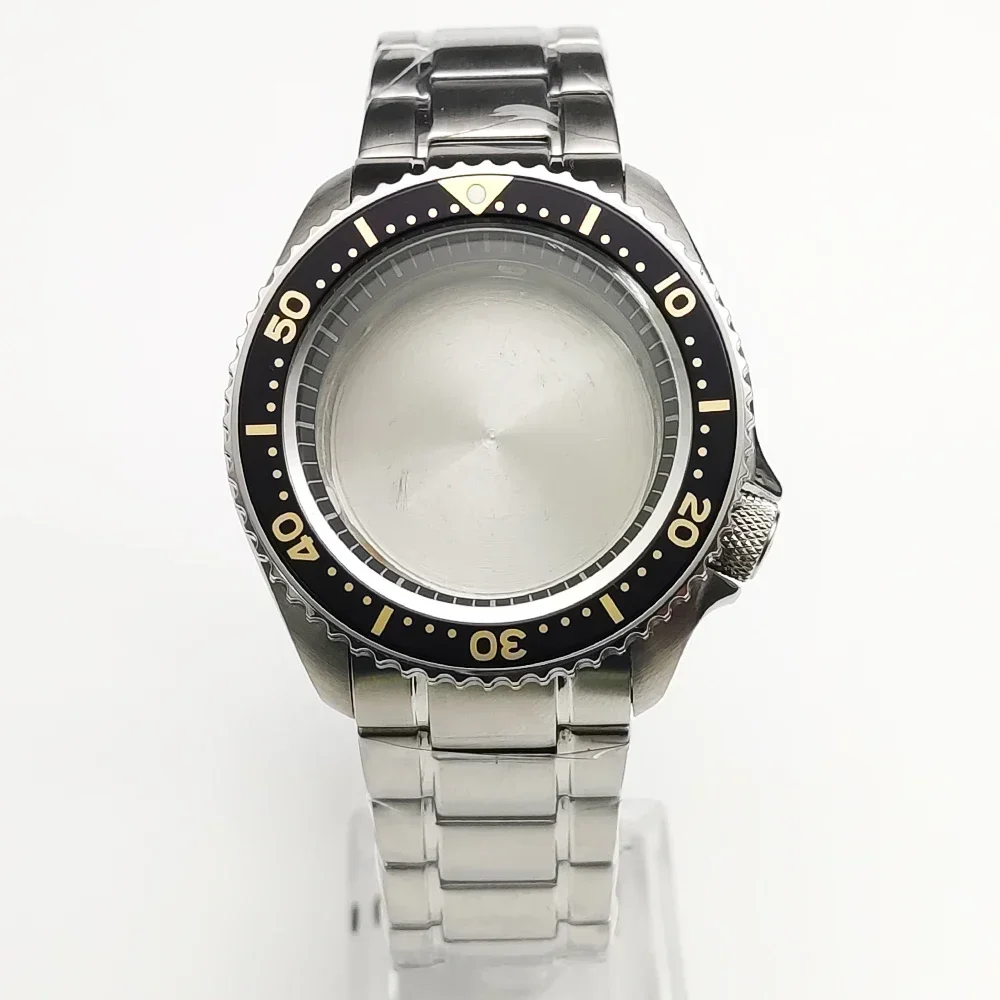 42mm SKX007 Watch Case for NH35 NH36 4R35 7S26 Japan Movement S Crown Sapphire Crystal Glass NH35 Watch Case Accessories