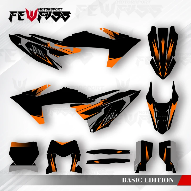 

Fewfuss Graphics Decals Stickers Motorcycle Background Custom For KTM 125 250 300 350 450 2023-2025 SXF 2024-2026 EXC 008