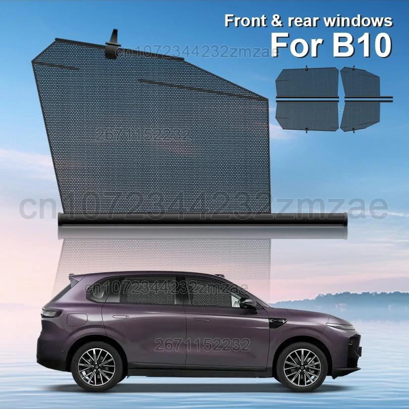 For Leapmotor B10 2025-On Car Sunshade, Retractable and Foldable Side Window Visor Anti UV Protection, Car Sunshade Accessories