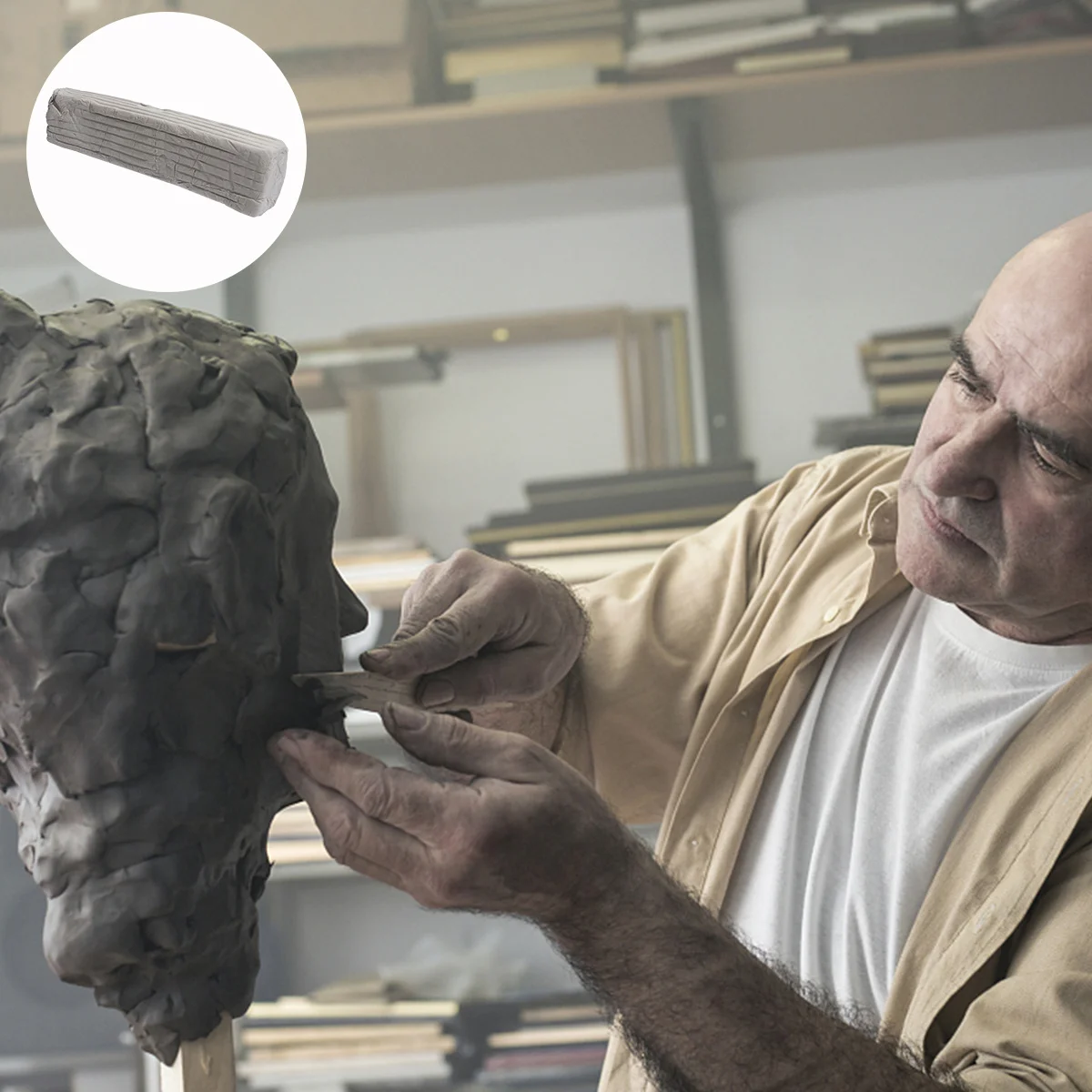 

1pc Sculpting Clay Dry Modeling Clay For Kids Adults Diy Craft Art Projects Plasticine Pottery Mud Crafts