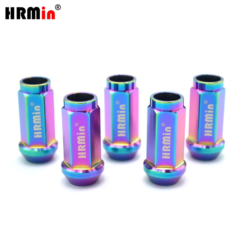 Piezas de vehículo HRMin Gr.5 tuerca de rueda de asiento cónico de titanio tuerca de titanio M12 * 1,25*35/45mm para Nissan,Greatwall,Geely,Subaru