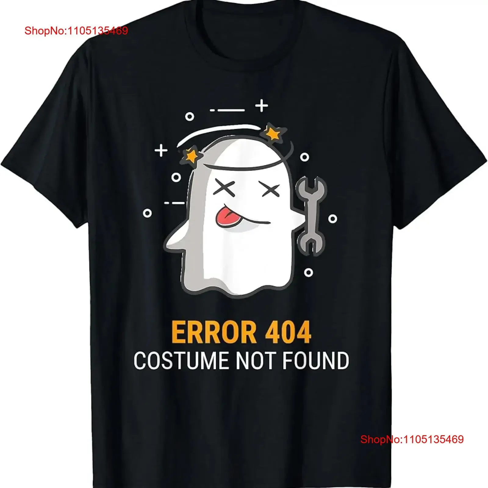 Error 404 Costume Not Found Easy Halloween Ghost T Shirt vintage Washed Stretched designer clothes graphic fashion