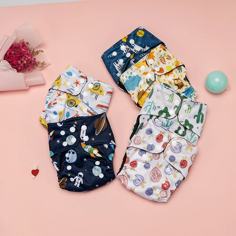 

Pororo New Born Diapers Baby Washable Reusable Real Pocket Nappy Digital Print Ecology Diapers Newborn Baby Cloth Nappies