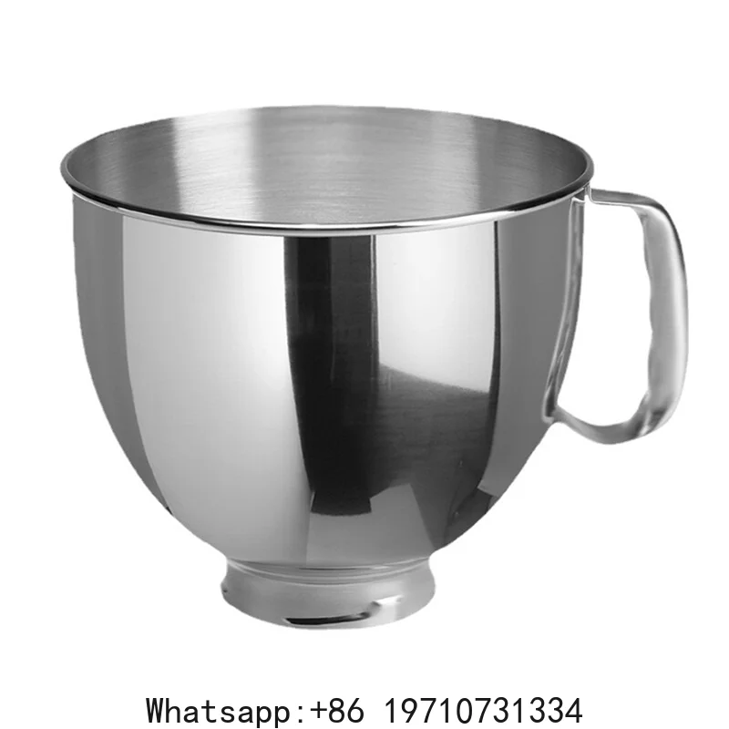 Replacement 304 Stainless Steel Mixer Bowl, Compatible with Kitchenaid Classic & Artisan Series 4.5QT/5QT Mixer, Dishwasher Safe