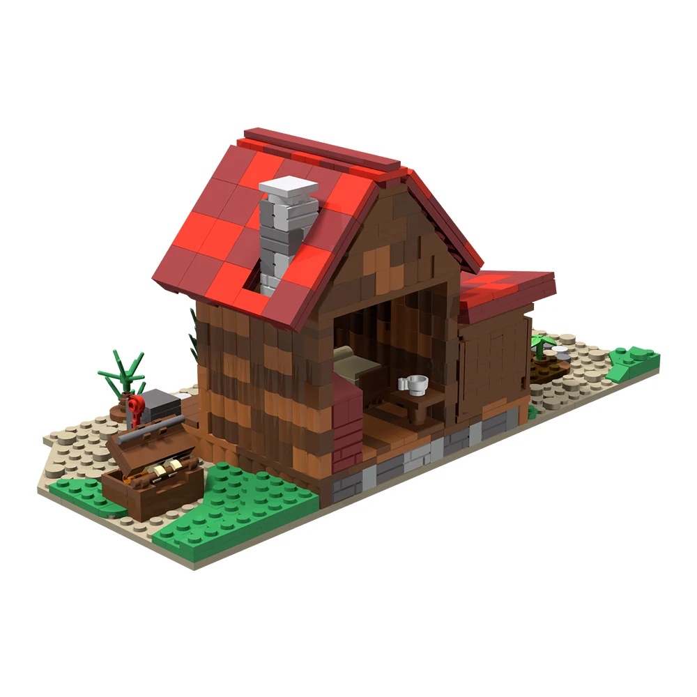 Moc stardew vale fazenda modelo blocos de construção aldeia fazenda planta jardim casa arquitetura tijolo brinquedo presente