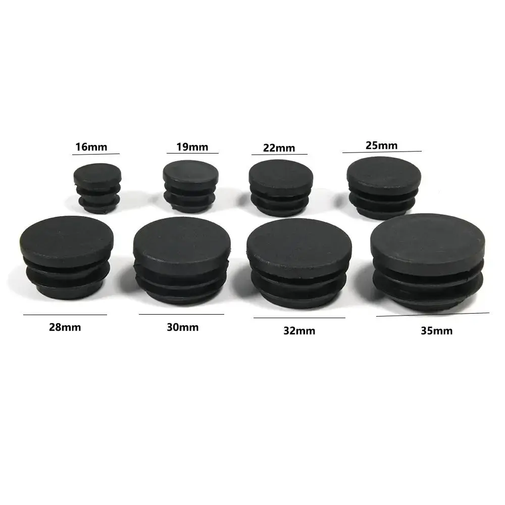 10Pcs Steel Pipe Furniture Leg Plug Pipe Inserts Plugs Non-slip Round Tube Dust Cover Floor Protectors 16 19 22 25mm