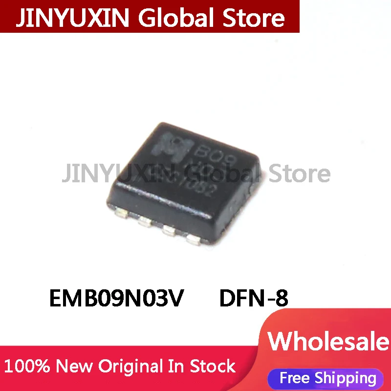 (5-10 pieces) EMB09N03V B09N03 50A 30V DFN-8 small volume 3x3 field-effect MOS transistor 100% quality IC in Stock Wholesale