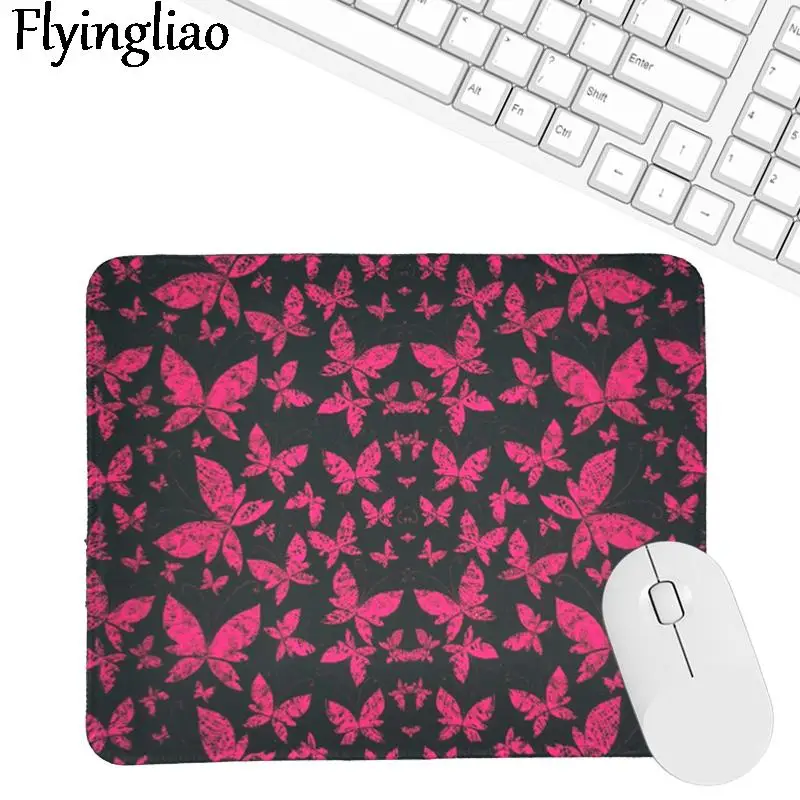 Red Butterfly 3mm Mouse Pad Small Cute Girl Cartoon Game Ins Computer Office Oversized Thickened Table Mat