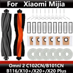 For Xiaomi Mijia Omni 2C102CN, X10+/X20+ Robot Vacuum Cleaner Consumables: Filters, Mop Cloths, Dust Bags and Main Brushes