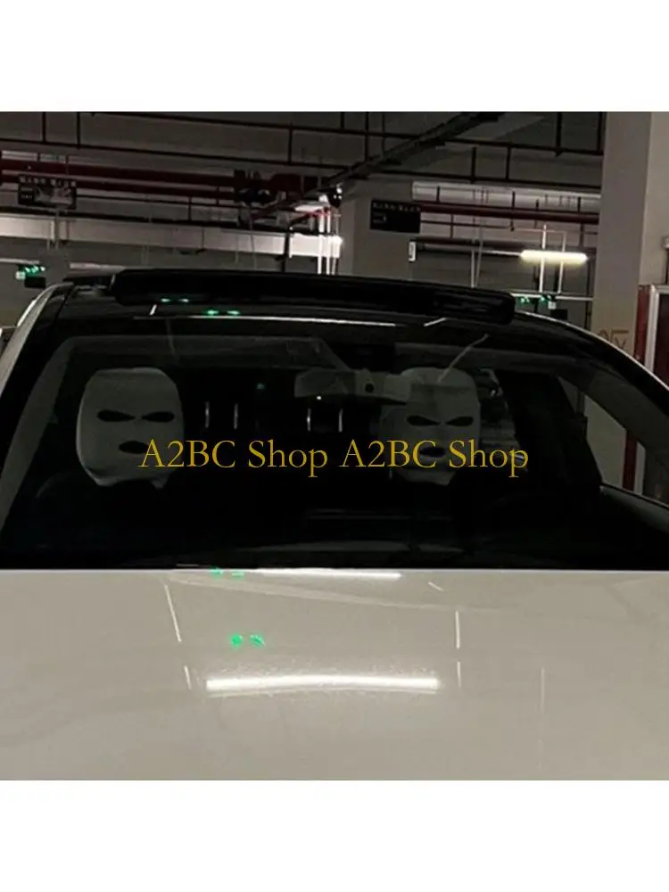 A2BC Humorous Stretchy Car Headrest Protector with Elastic Bands for Secure