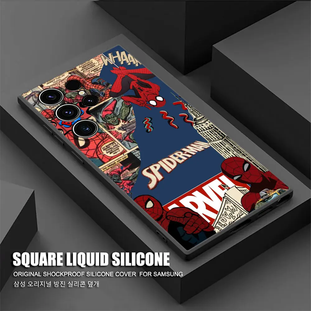 Marvel Spiderman Comic Spider Punk Phone Case for Samsung Galaxy S26 S25 Ultra S24 S23 Ultra S22 Plus S21 S20 S21 FE Soft Funda view 6