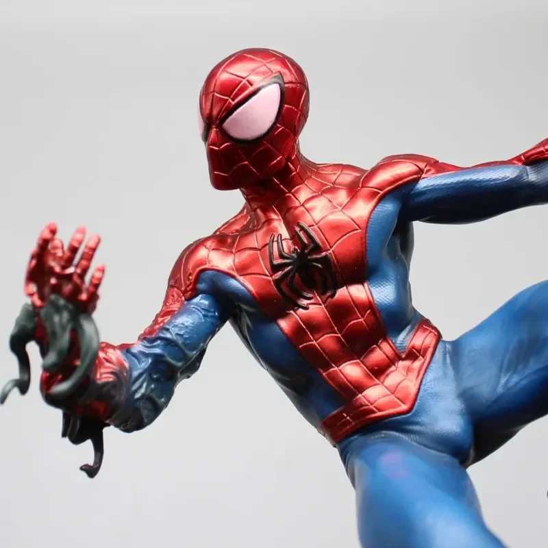 Figuras periféricas de animación de Venom para niños, modelo de estatua de araña de hierro lejos de casa, regalo de adornos de coche, juguetes de versión Premium, 28cm