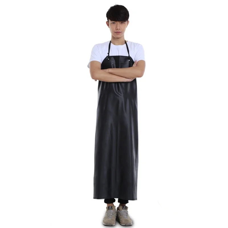 

Waterproof Oil Resistant PVC Apron Men Women Extra-long Butcher Anti Fouling Chef Kitchen Cooking Pinafore Restaurant BBQ Bib