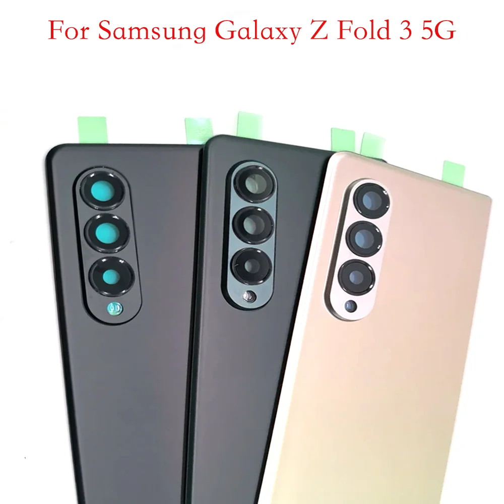 For Samsung Z Fold3 5G z fold 3 F926B Back Glass Cover Replacement Rear Housing Battery Cover With Camera Lens