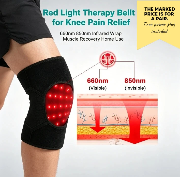 Red Near Infrared Light Belt for Elbow Knee Tendonitis Pain Relief Muscle Recovery Home Use