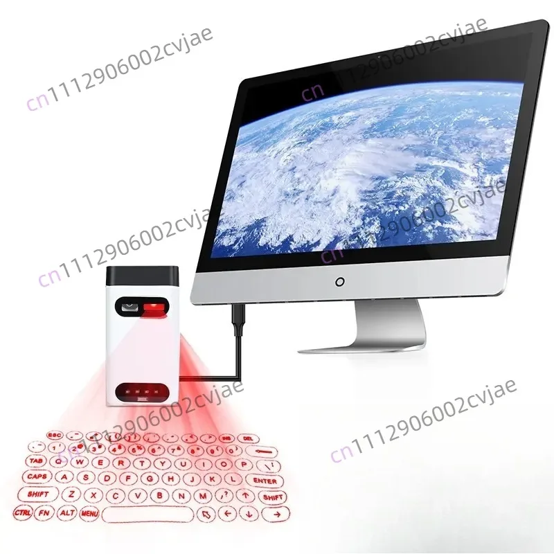Virtual Holographic Keyboard & Mouse, Wireless Bluetooth 3D Silent Device for Computers & Phones