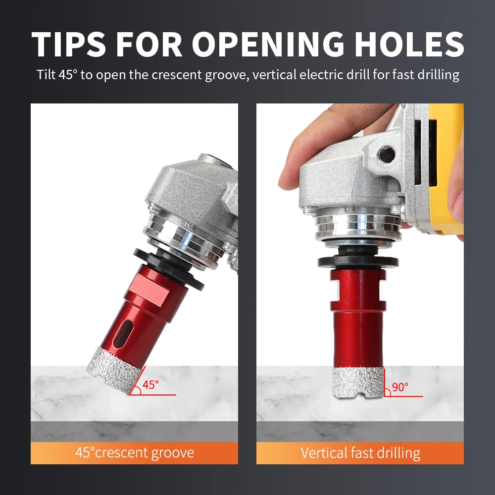 Onnfang M14 Thread Vacuum Brazed Diamond Porcelain 1PC Tile Stoneware Crowns Drill Marble Crowns Stone Masonry Hole Saw