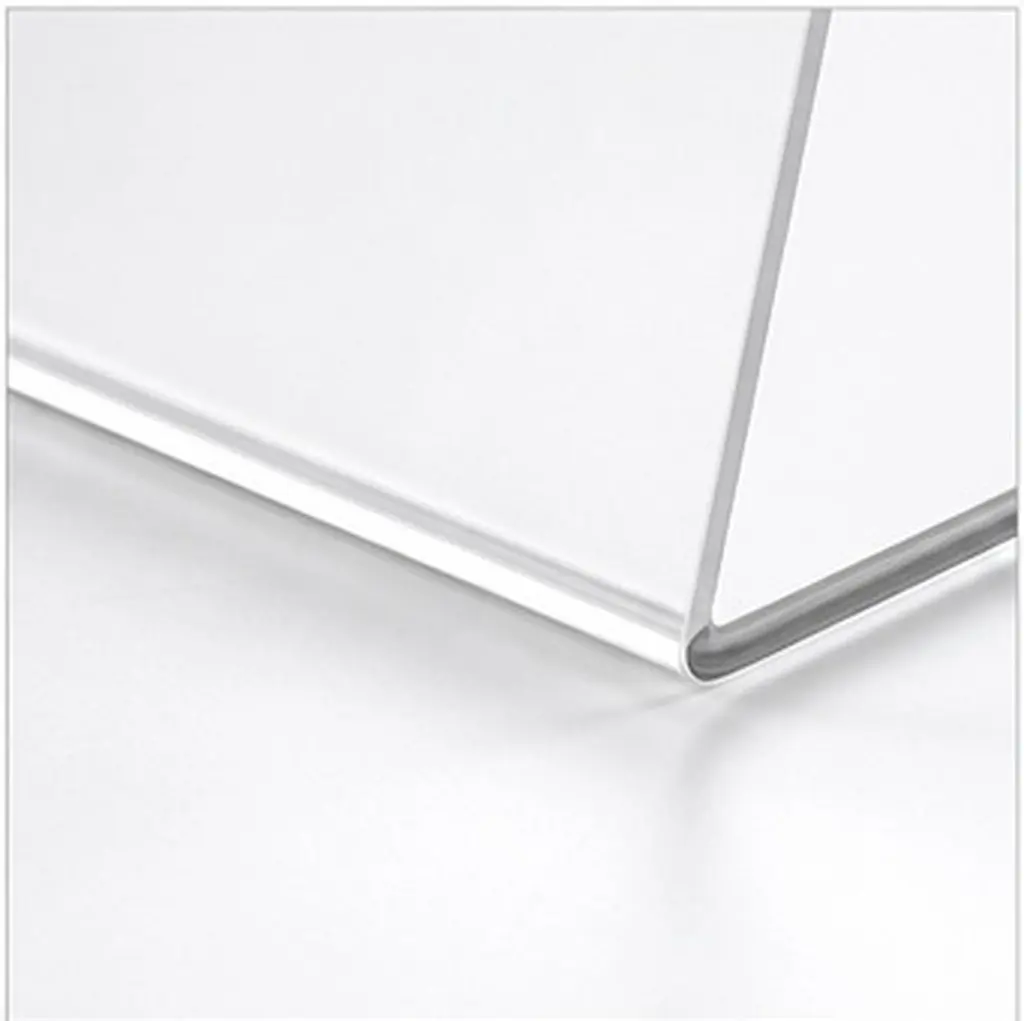 30Pcs Tabletop Sign Holders Slanted Clear Acrylic Display Stands for Restaurant Buffet Wedding Office Retail Label Sign Holder