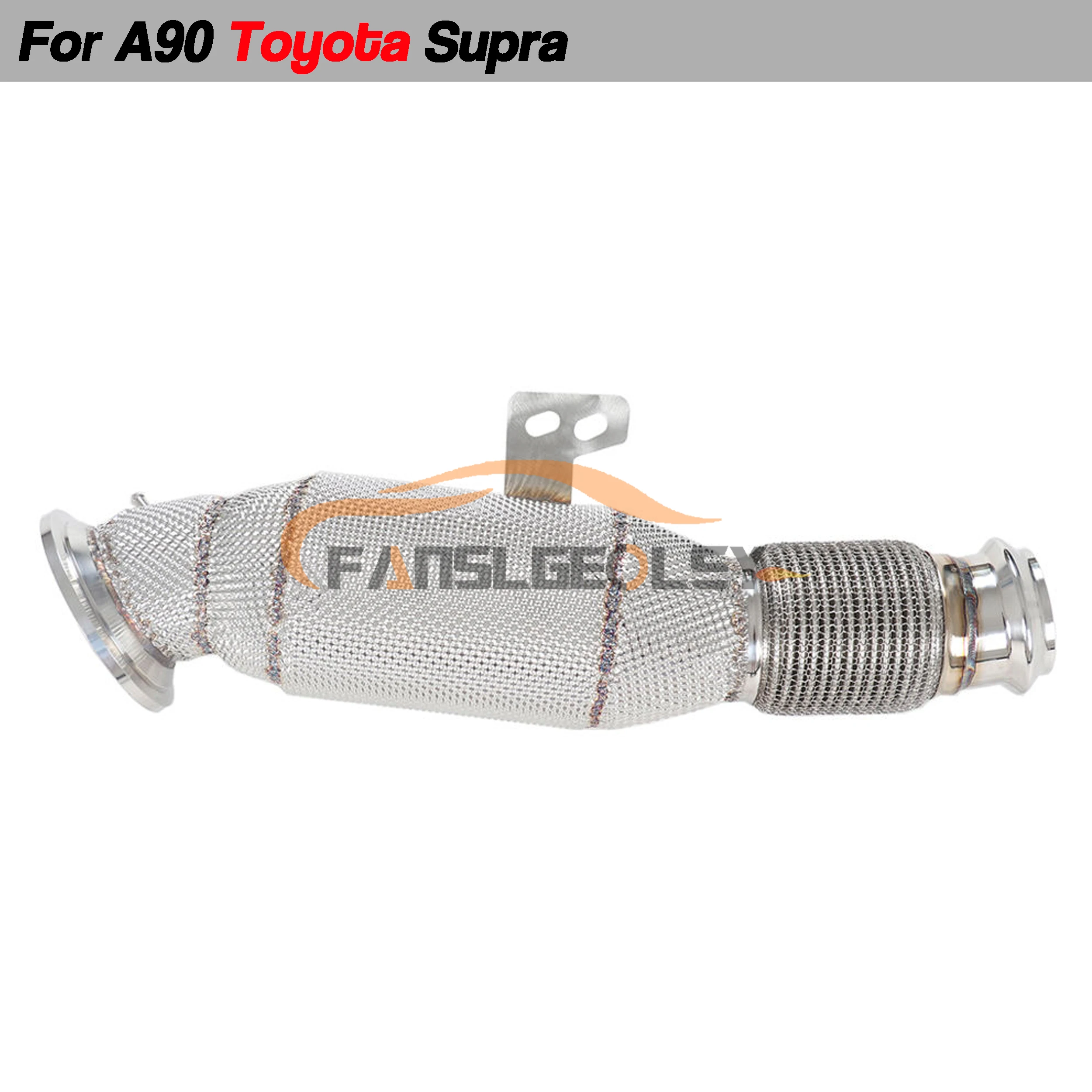 For Toyota Supra A90 B58 Stainless Performance Downpipe Exhaust System With Heat shield and catalytic converter Headers