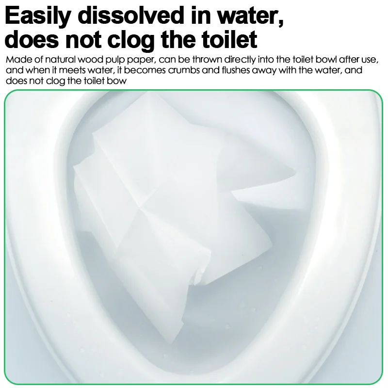 Water Soluble Toilet Cover - Flushable, Plant Based, Individually Wrapped | Hotel & Travel Essentials 1 Pack 10psc