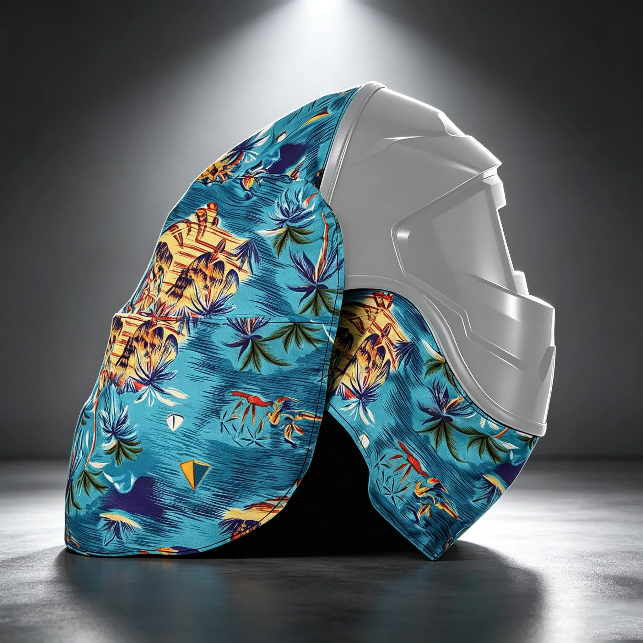 Welded Helmet Cover Set with Bib Press Fit Seal Neck Protection Welding Accessories Suit for Welder Safety Gear