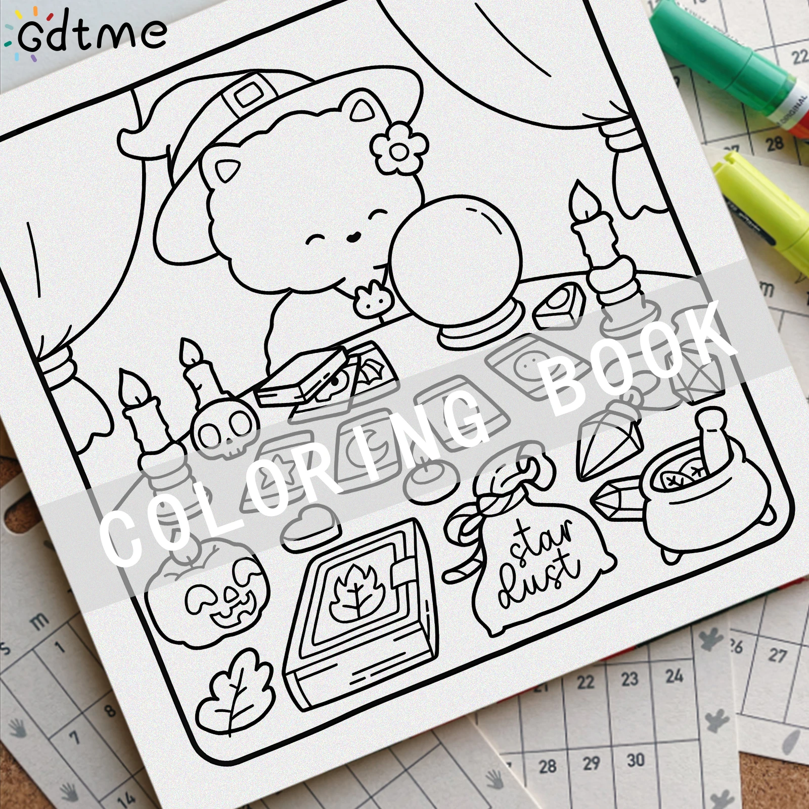 SPOOKY CATS Malbuch für Erwachsene mit einfachen Cartoon-Mustern zur Entspannung, DIY-Mal- und Zeichenbücher – Detail 4