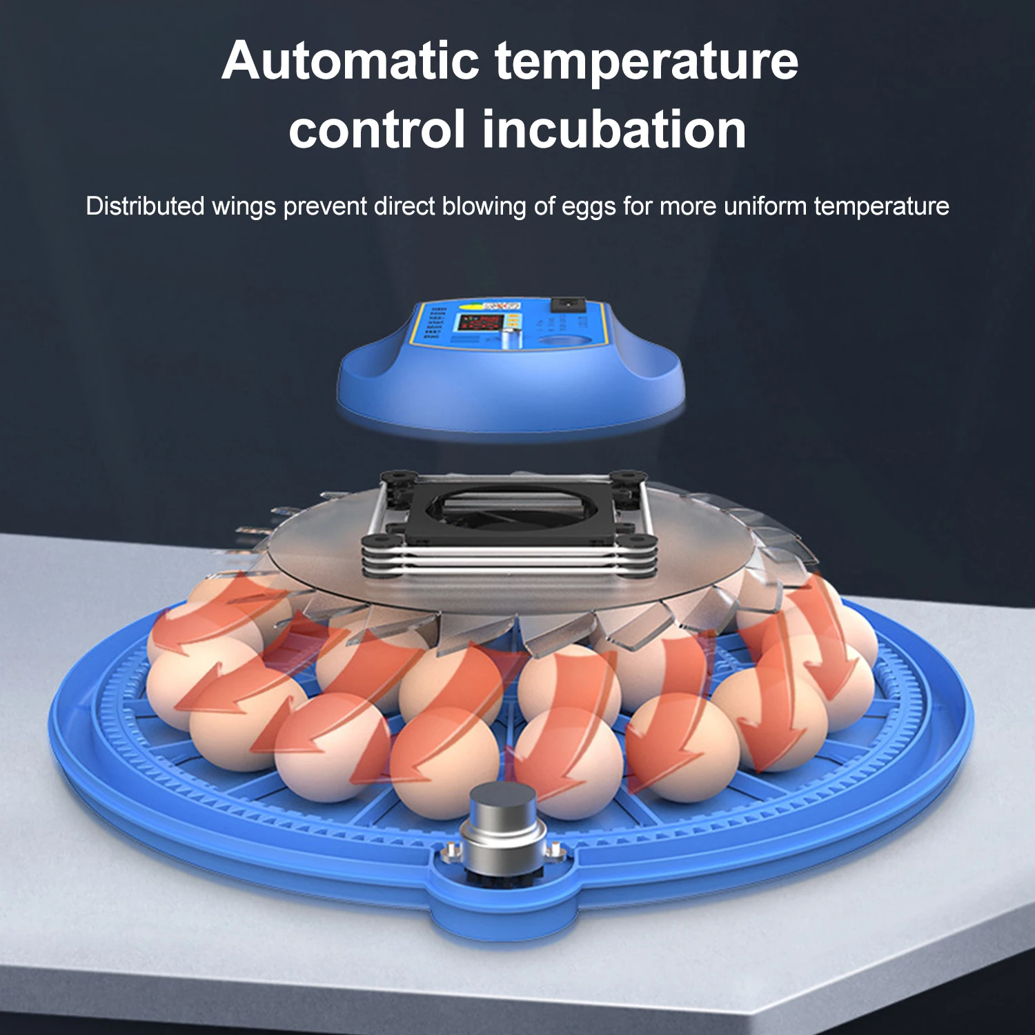 Eggs Incubator, Multi-purpose Dual Power Supplies,With Automatic Water Ionic Waterbed Replenishment And Temperature Contro