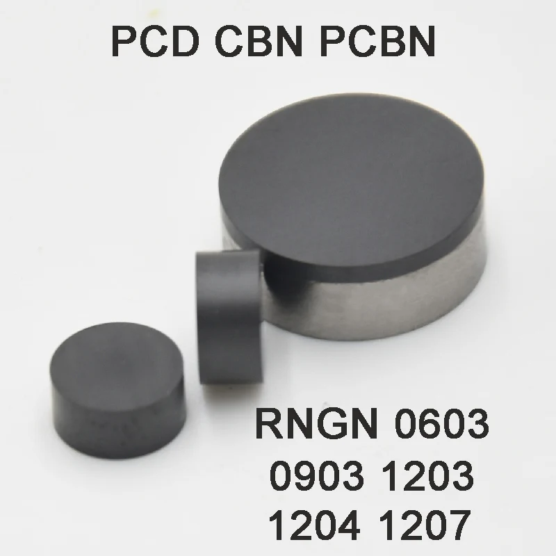 CBN Round Inserts PCD PCBN Turning Tools for Metal Lathe Diamond RNGN 0903 1203 3/8 1/2 inch Cutter Chuck Lathe Milling Plate