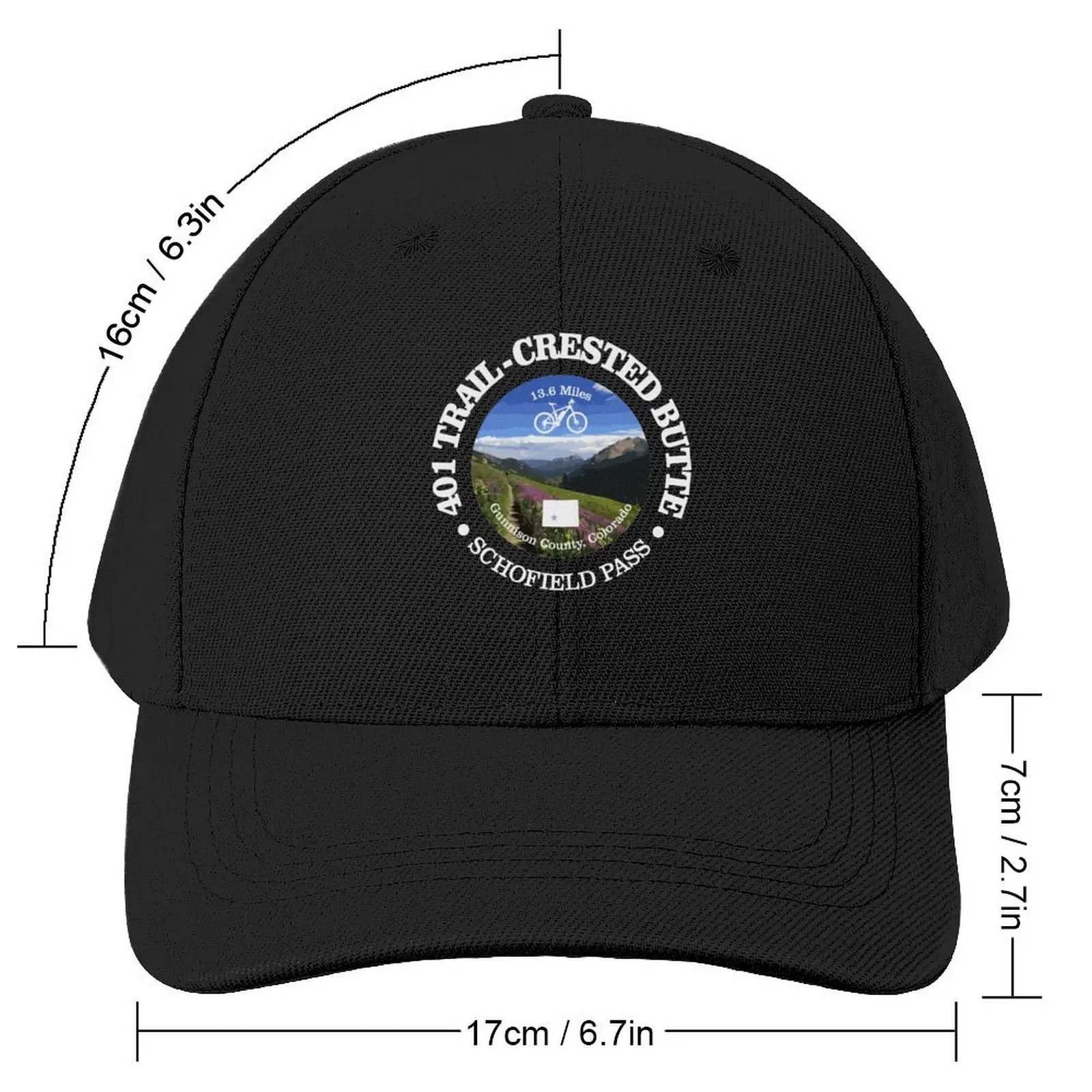 401 Trail - Crested Butte (MTB)2 Baseball Cap Sunhat Snap Back Hat Female Men's