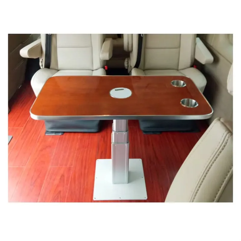 

Car Multifunctional Lift Table Multi-layer Wooden Table with Drink Food Cup Tray Holder