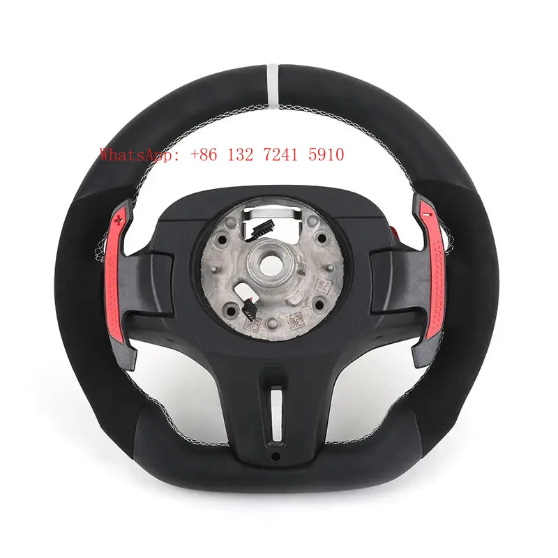 

Hongsheng Customized With M1 M2 Button Carbon Fiber Half Leather Steering Wheel for G12 G20 G30 M2 G87 G82 M5 F90 X5 G05
