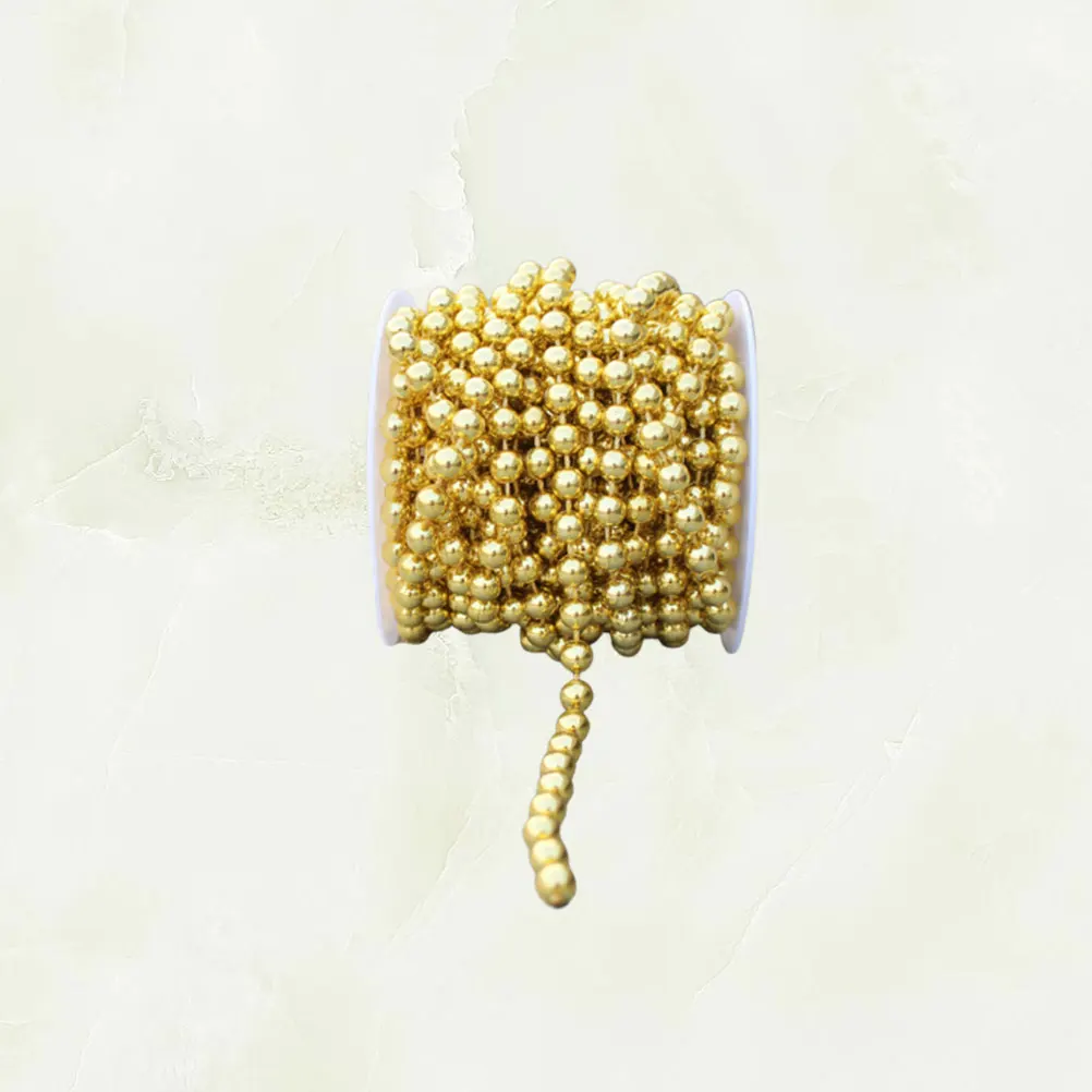 

8 MM Decorate Electroplating Gold Bead String Decoration Strand Beads Chain Garland