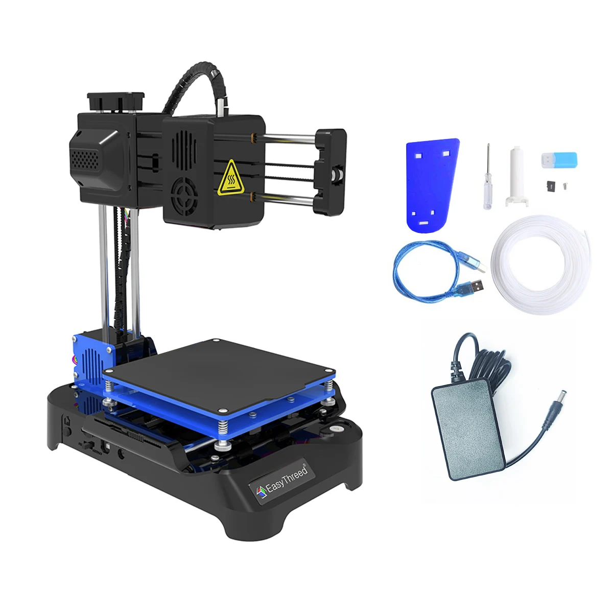 EasyThreed 3D Printer K7 Mini 3D Printers with Low Noise Small 3D Printing Machine Fast Heating DIY Home Compatible with PLA TP