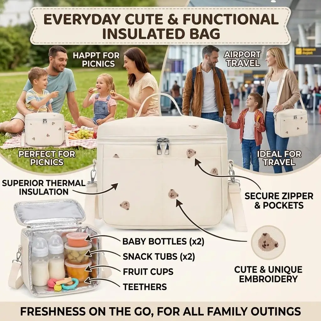 Portable Mommy BagPortable Mommy Bag Thermal Insulation Mommy Bag Stroller Baby Nappy Bag For Pram Organizer Diaper Pouch