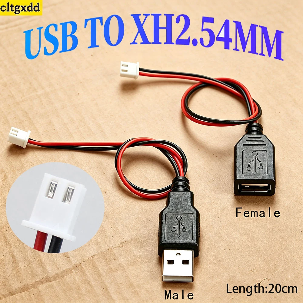 cltgxdd-1-шт-usb-20-к-xh254-разъему-с-штекером-и-гнездом-кабель-с-2-контактным-разъемом-питания-usb-типа-a-комплект-для-самостоятельной-сборки