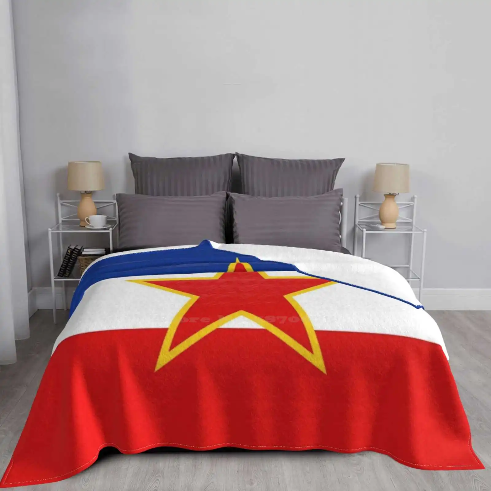 Flag Of Yugoslavia Super Warm Soft Blankets Throw On Sofa/Bed/Travel Yugoslavia Yugoslavia Flag Yugoslavian Flag Yugoslavian