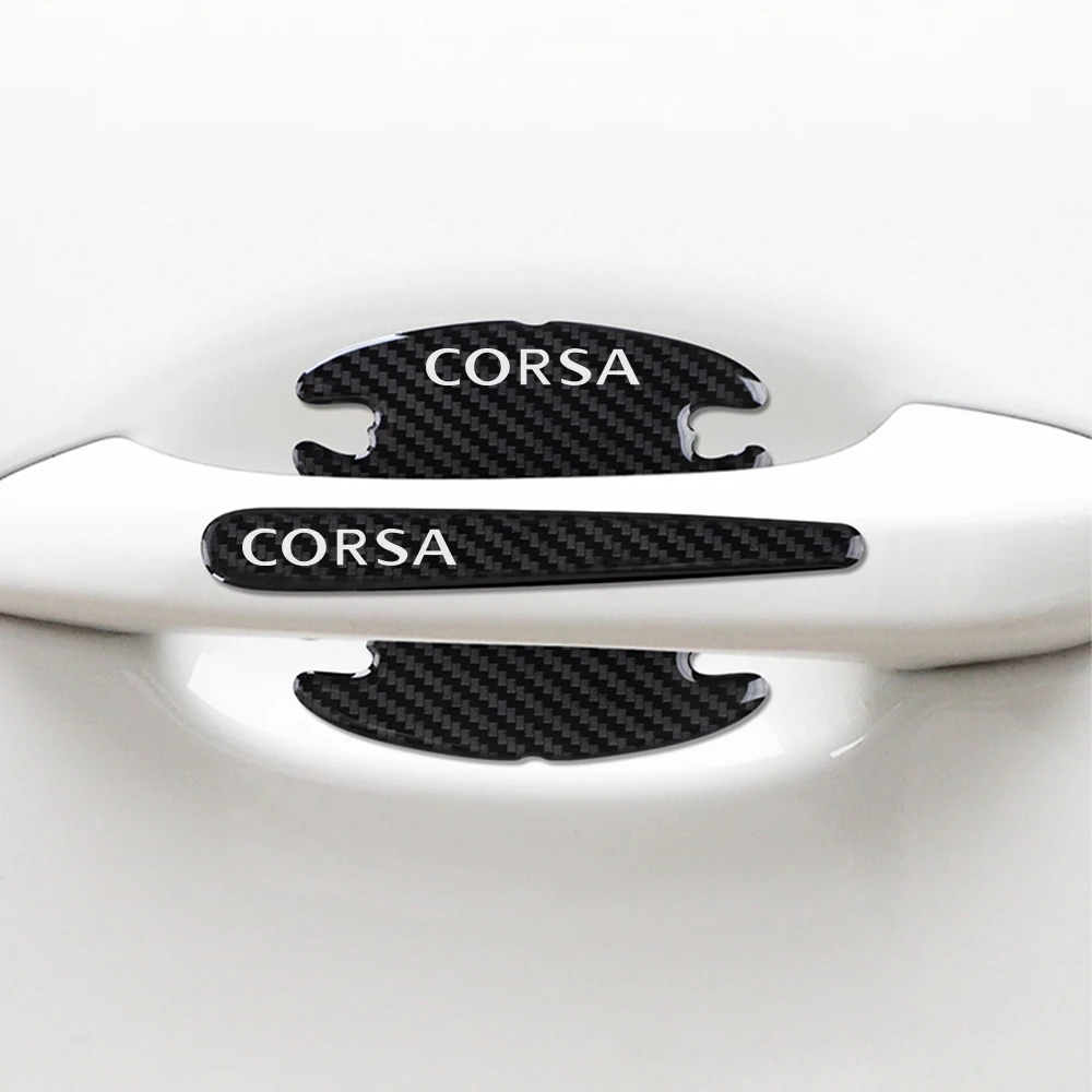

Car Door Handle Bowl Stickers Accessories For Opel Corsa C D E F A B Gsi 1.6T OPC Line 1.4T Turbo Corsavan 2004 2007 2008 2011